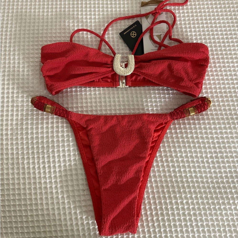 Vix Paula Hermanny pink swim suit NWT